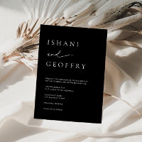 Simple Black & White Elegant Minimalist Wedding