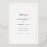 Simple Black White Elegant Wedding Save the Date<br><div class="desc">Elegant wedding save the date featuring a simple and classic design with traditional serif fonts and a border surrounding your event details.</div>