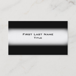 Simple black white fade custom business cards