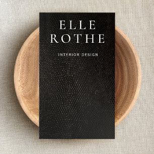 Simple  Black  White Modern Minimalist Business Card