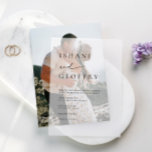 Simple Black & White Modern Minimalist Wedding Vellum Invitations<br><div class="desc">This Vellum Invitation is the perfect way to add elegance and sophistication to your event. This high-quality transparent overlay can be used as a top layer for various types of invitations or custom stationery. Use it to elevate your invitation, thank you card, menu, and more, creating a refined and timeless...</div>