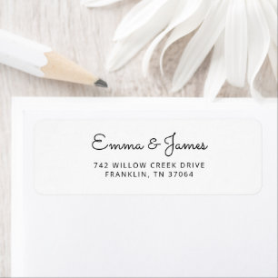 Simple Black & White Modern Script Wedding