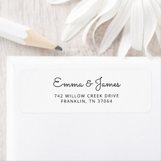 Simple Black & White Modern Script Wedding (Insitu)