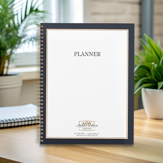 Simple Black White Monogram Business Planner (Creator Uploaded)