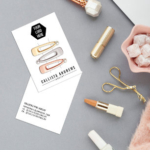 Simple Black White Multiple Hair Clip Display Card