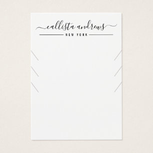 Simple Black White Multiple Necklace Display Card