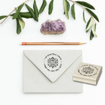 Simple Black & White Ornate Custom Return Address Rubber Stamp<br><div class="desc">Add your return address with ease using this simple yet very trendy rubber stamp. The unique design features your name and address with ornate swirl design which is is super easy to customize.</div>
