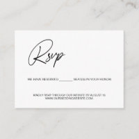Simple Black white reserved seat wedding website