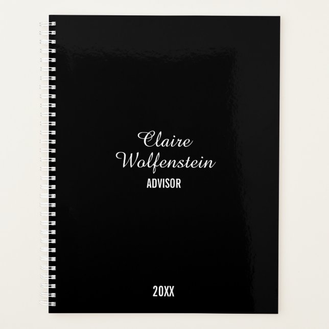 Simple Black White Script Professionnel (Devant)