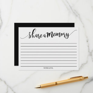 Simple Black & White Share A Memory Card