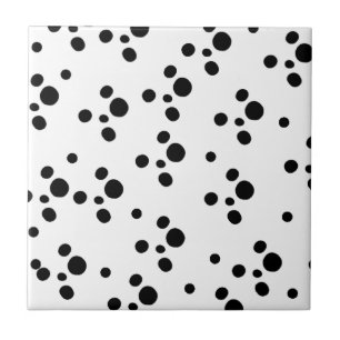Simple Black & White Spotted Pattern Tile