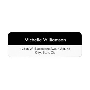 Simple Black White Stripe Custom Name or Company