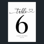 Simple Black White Wedding Reception Table Number<br><div class="desc">So beautiful. So chic. So you. Add luxury to your wedding reception decor with these beautiful table numbers</div>