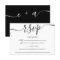 Simple black white wedding rsvp monogram