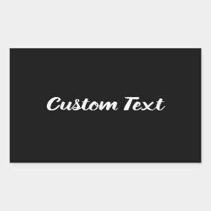 Simple Black with White Script Text Template Sticker