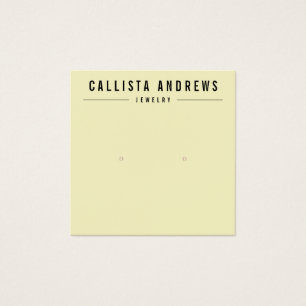 Simple Black Yellow Earring Display Card