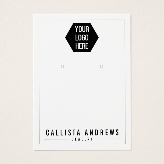 Simple Blanc Ajouter votre logo Carte d'affichage  (Devant)