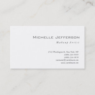 Simple Blanc Attrayant Carte de visite de charme