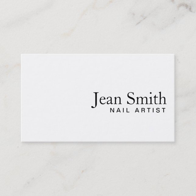 Simple Blanc Clair Artiste Carte de visite (Devant)