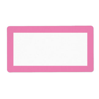 Simple Blank Template Label with Pink Boarder