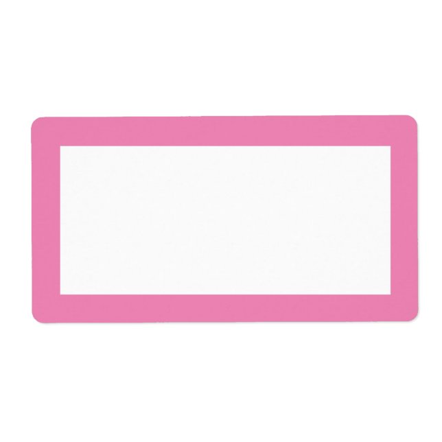 Simple Blank Template Label with Pink Boarder (Front)
