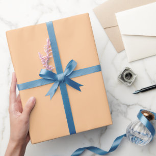 Simple Blank Template Solid Color Peach Orange Wrapping Paper