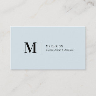Simple bleu moderne minimaliste Cartes de visite