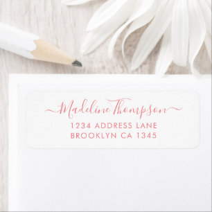 Simple Bleu Rose Bleu Élégant Script Girly Chic