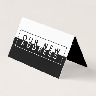 Simple Block Color, New Address Card