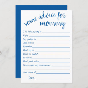 Simple Blue Advice   Cerulean Keepsake Card