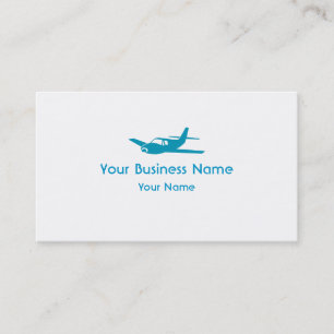 Simple blue airplane custom business cards