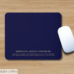 Simple Blue and Gold Typographic Mousepad<br><div class="desc">Elevate your workspace with our Simple Blue and Gold Typographic Mousepad. This sleek and functional mousepad features classic typography in a clean and professional design. It's perfect for adding a touch of sophistication to your desk while ensuring precise mouse control. Upgrade your office setup with this stylish and practical accessory....</div>