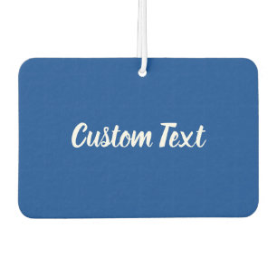 Simple Blue and White Script Text Template Air Freshener