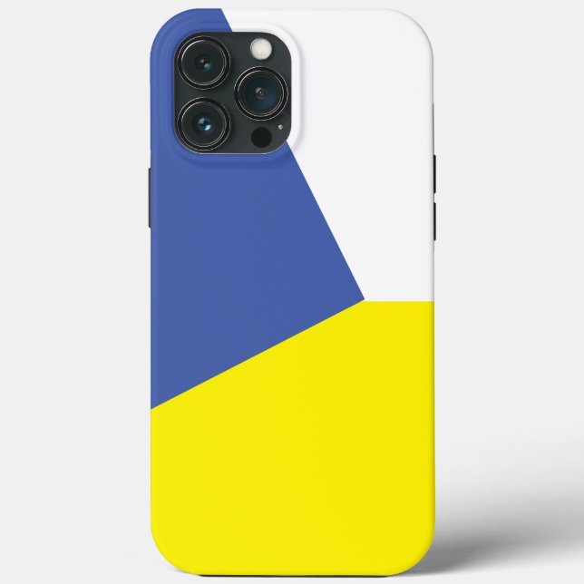 Simple blue and yellow geometric Colour block Case-Mate iPhone Case (Back)