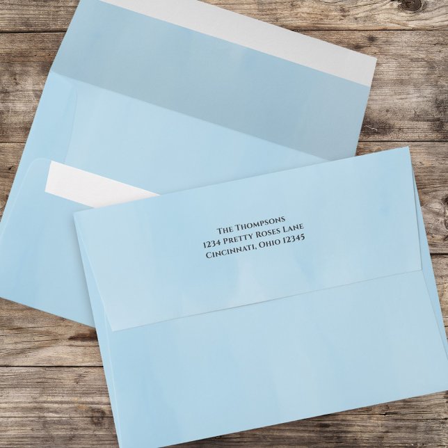 Simple Blue Basic Return Address Custom Envelope (Creator Uploaded)