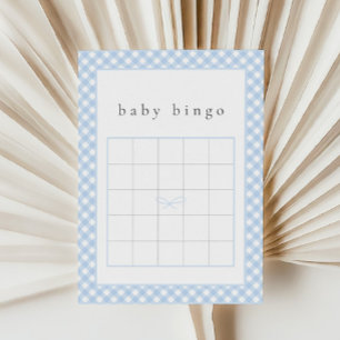 Simple Blue Bow Baby Bingo Carte de jeu