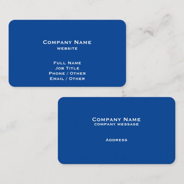 Simple Blue Business Card (Front/Back)
