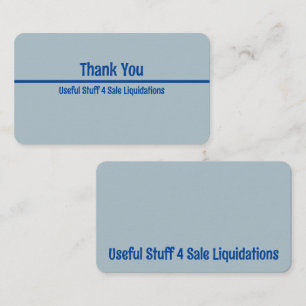 Simple Blue Customizable Thank you Cards