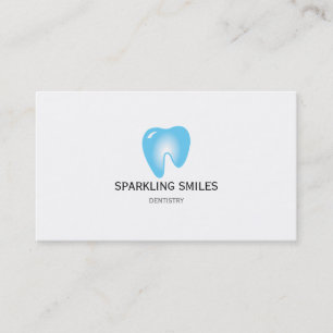 Simple Blue Dentist Business Card