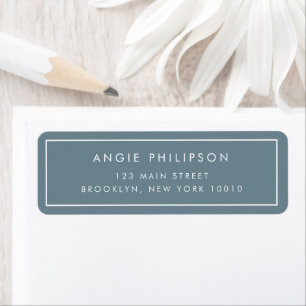 Simple Blue Dove Modern Return Address Label