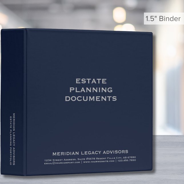 Simple Blue Estate Planning 1.5 Inch Binder (Creator Uploaded)