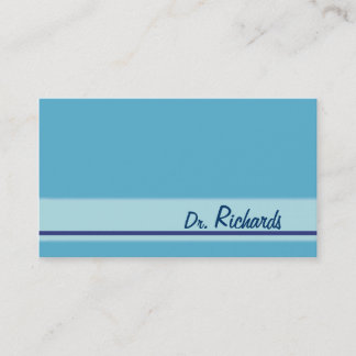 Simple blue fade line customizable business cards
