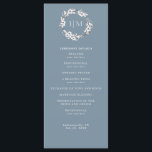 Simple Blue Floral Monogram Wedding Program<br><div class="desc">Wild Botanical Bouquet Monogram Wedding Program is simple, romantic, and chic. Beautiful hand Illustrated botanicals and florals are framing wedding ceremony details making an elegant statement. These wedding programs are great for spring or summer, outdoor or garden events. Personalize with your information from top to bottom. Coordinates with our Wild...</div>
