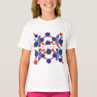 Simple blue flowers vector design