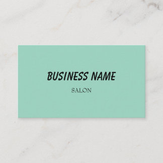 simple blue green watercolor script modern busines business card
