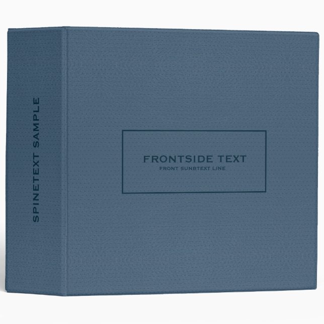 Simple Blue-Grey Vintage Leather Texture Binder (Front/Spine)