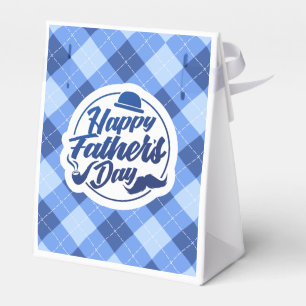 Simple Blue Happy Father's Day Favour Box
