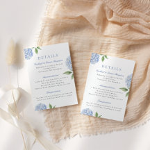Simple Blue Hydrangea Details, Small