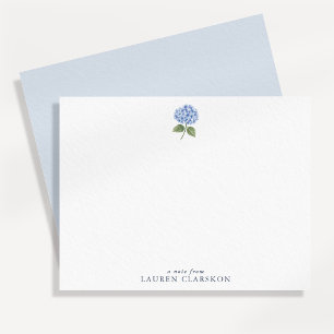 Simple Blue Hydrangea Note Card