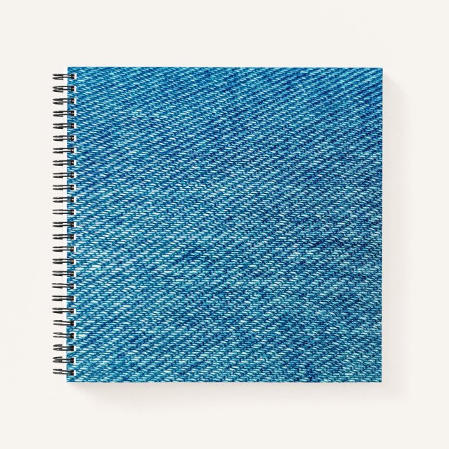 Simple Blue Jeans Denim Textile Texture | Notebook (Front)